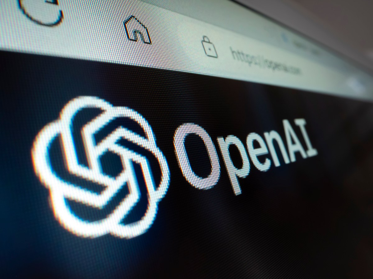 OpenAI logo on a web browser.