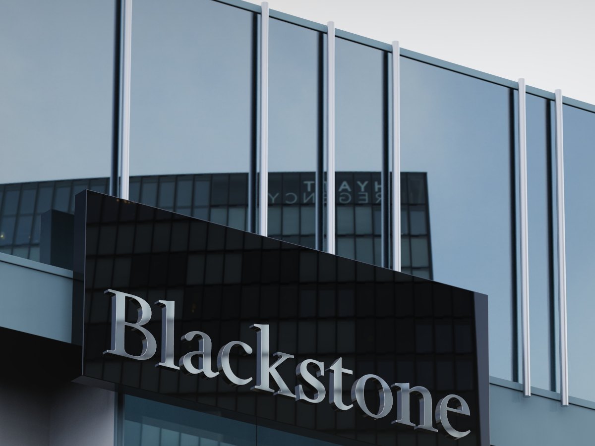 Blackstone logo signage on modern building