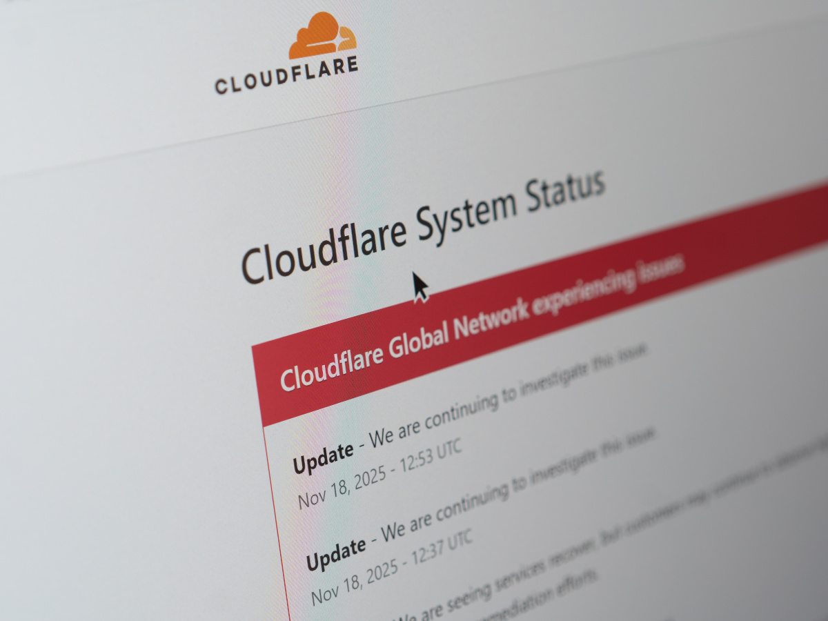 A web page showing Cloudflare