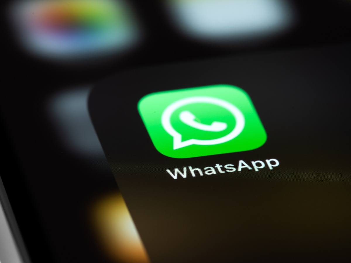 WhatsApp mobile icon app on screen smartphone screen close up.