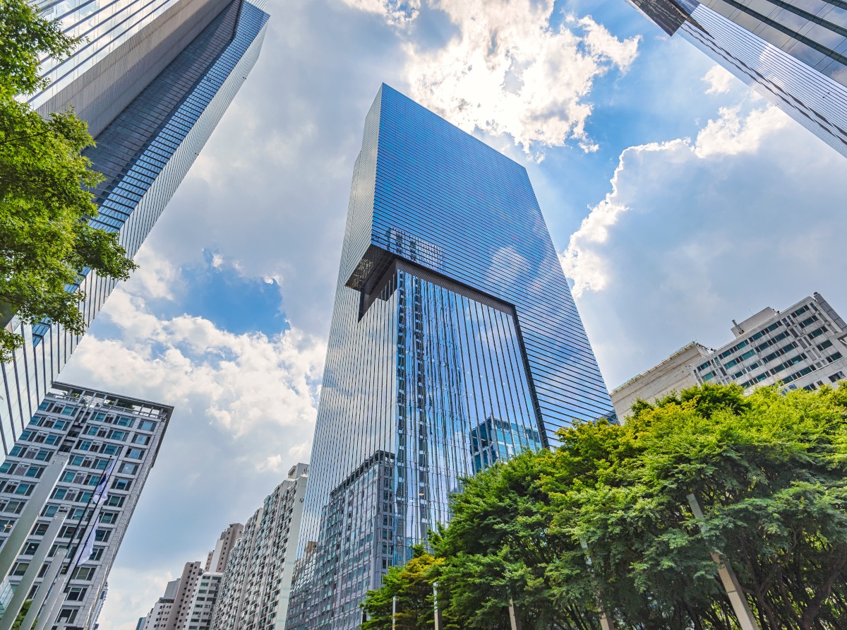 modern samsung office building in Seoul