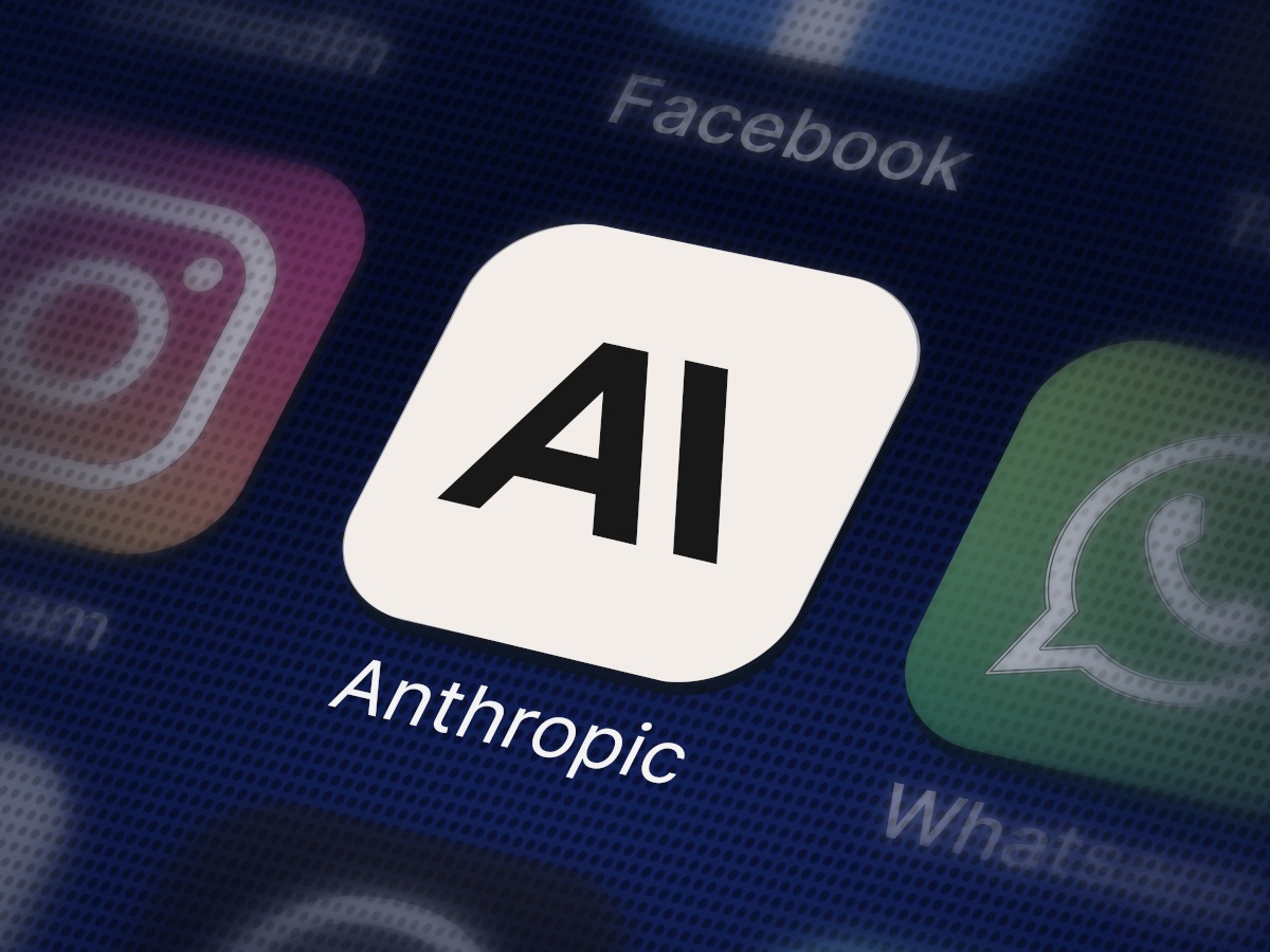 The anthropic logo and icon on a mobile phone.