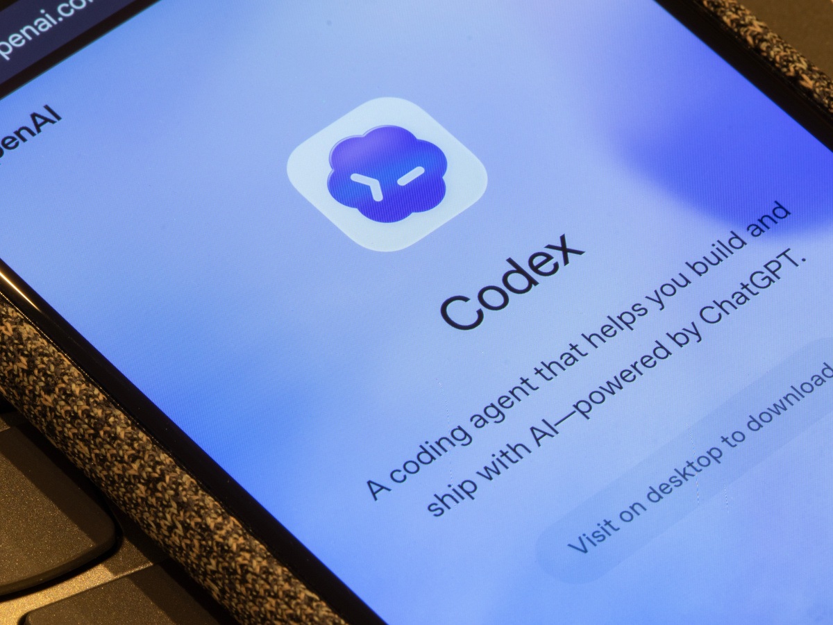 Codex logo on a blue screen with small text underneath.