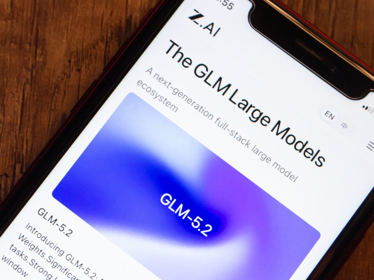 Z.ai website on a smartphone.