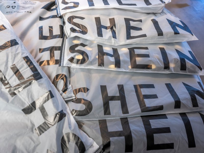 Shein packages strewn together.